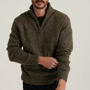 Lucky Brand Donegal Half Zip Mock Neck Sweater